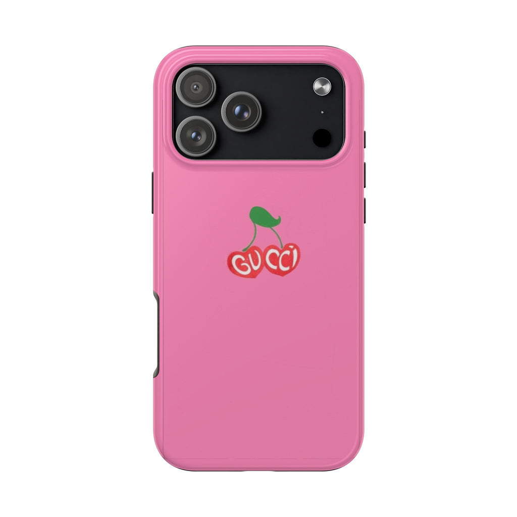 PINK CHERRY GG PHONE CASE