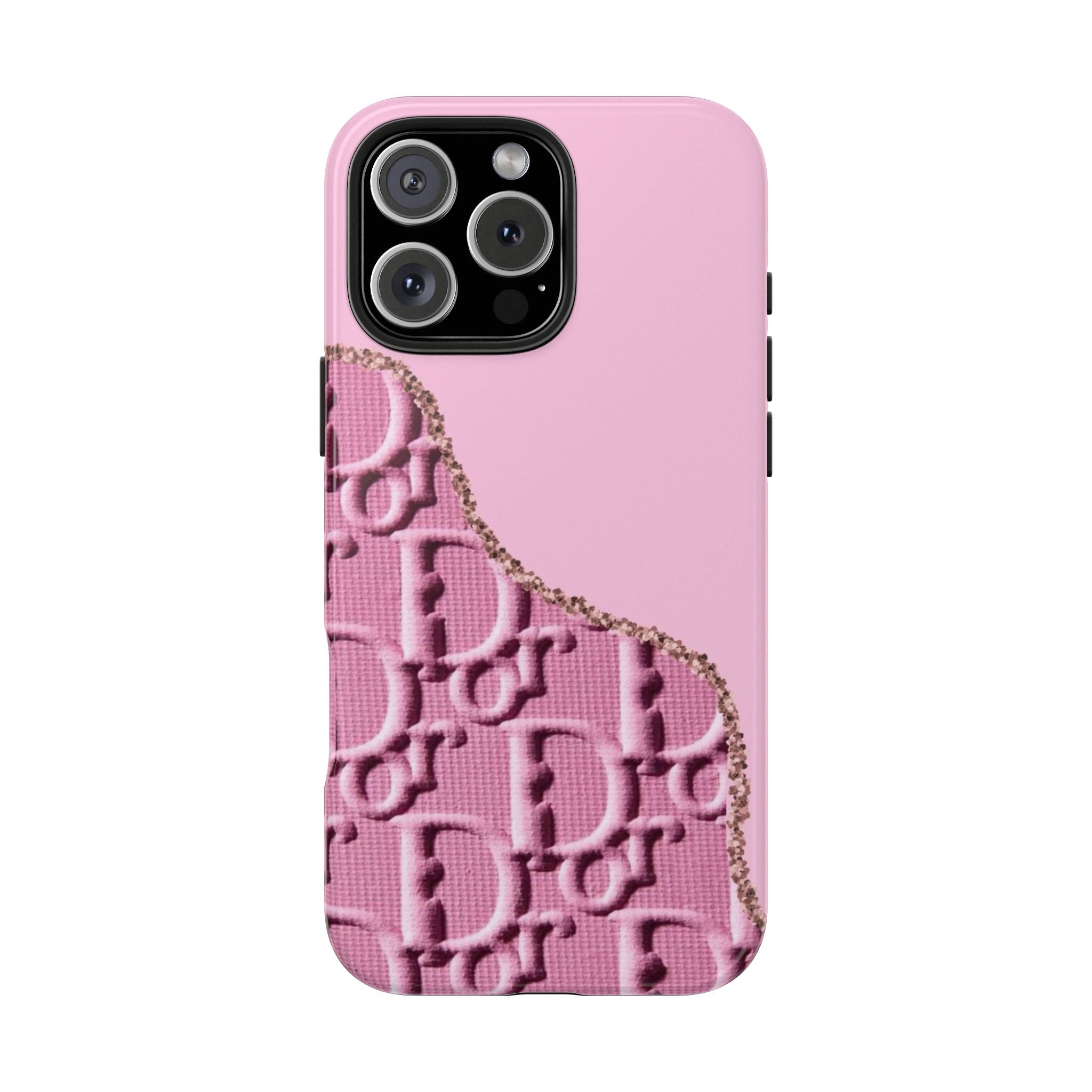 PINK DIOR DRIP PHONE CASE