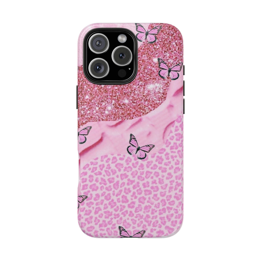 PINK MAGIC BUTTERFLIES PHONE CASE