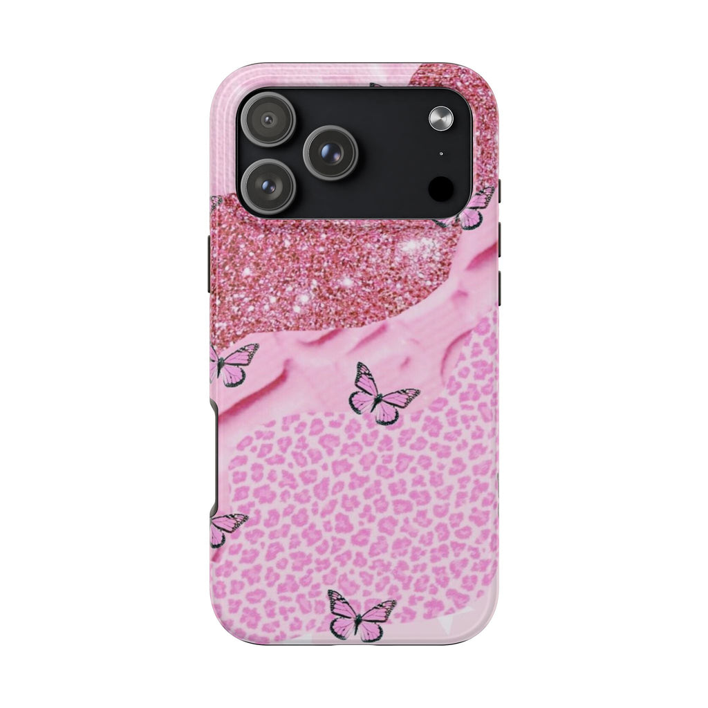 PINK MAGIC BUTTERFLIES PHONE CASE