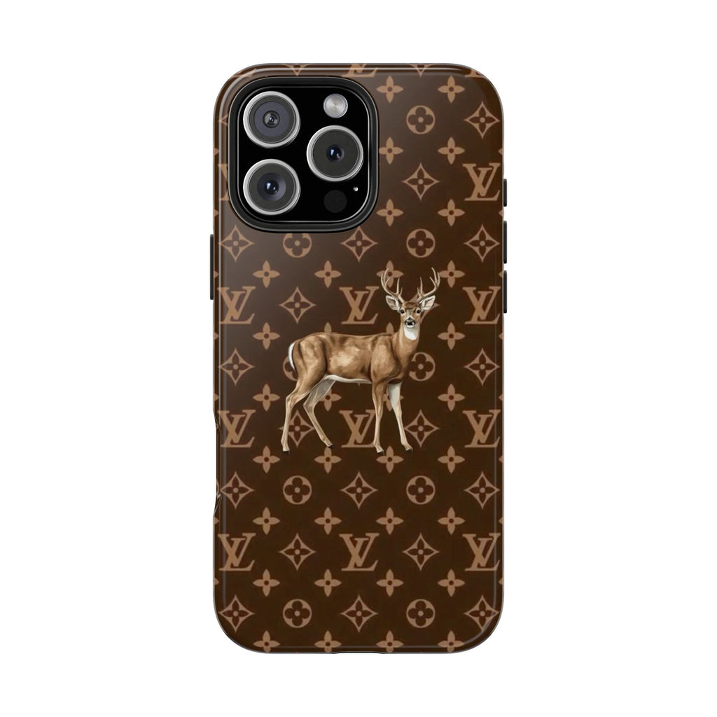 BROWN LV DEER PHONE CASE