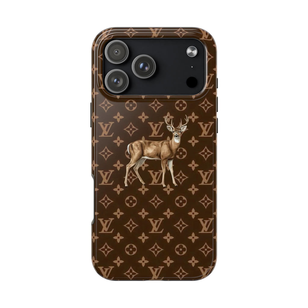 BROWN LV DEER PHONE CASE