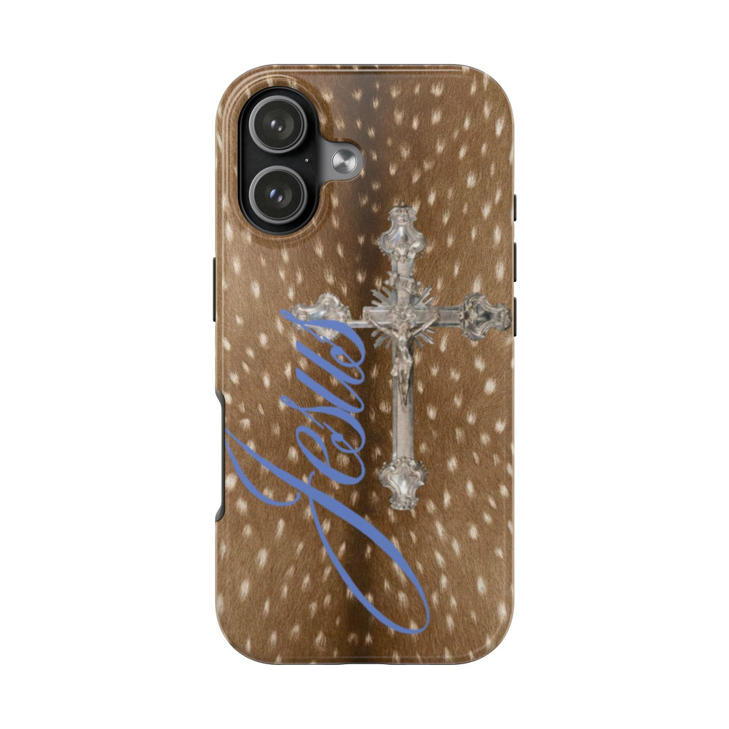 FAWN FUR BAMBI DEER JESUS CROSS PHONE CASE