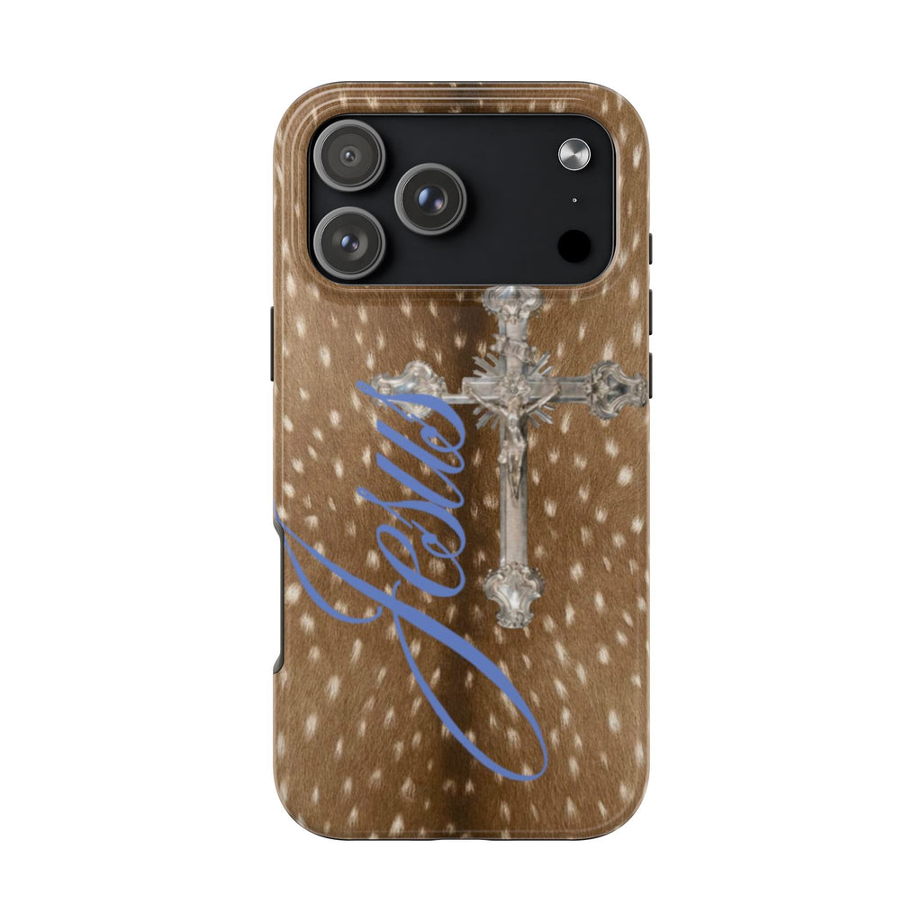 FAWN FUR BAMBI DEER JESUS CROSS PHONE CASE