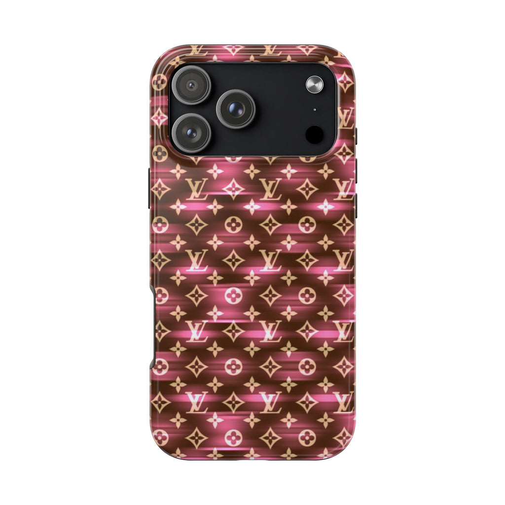 PINK GLOW LV PHONE CASE