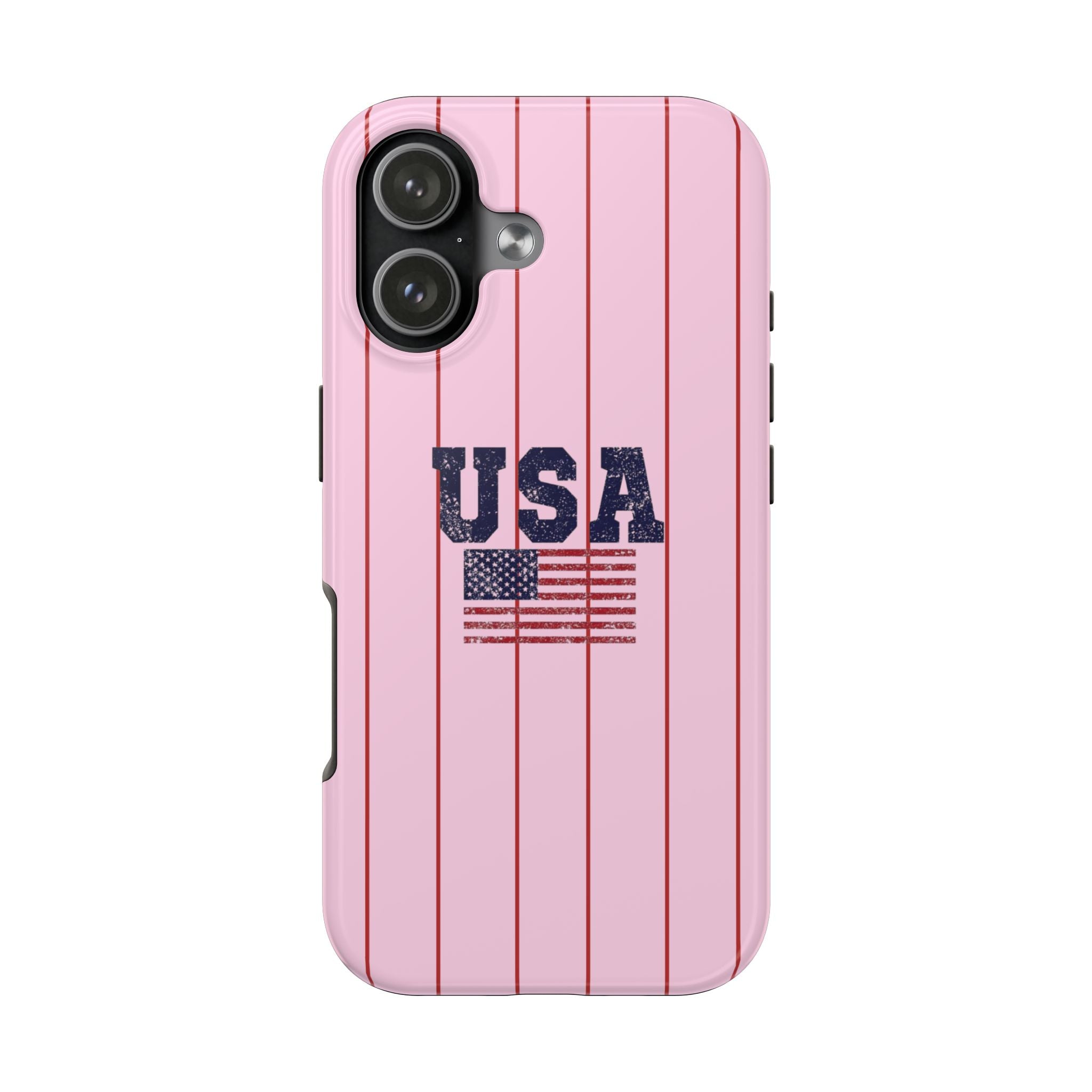 AMERICANA SUMMER PINK STRIPES USA PHONE CASE