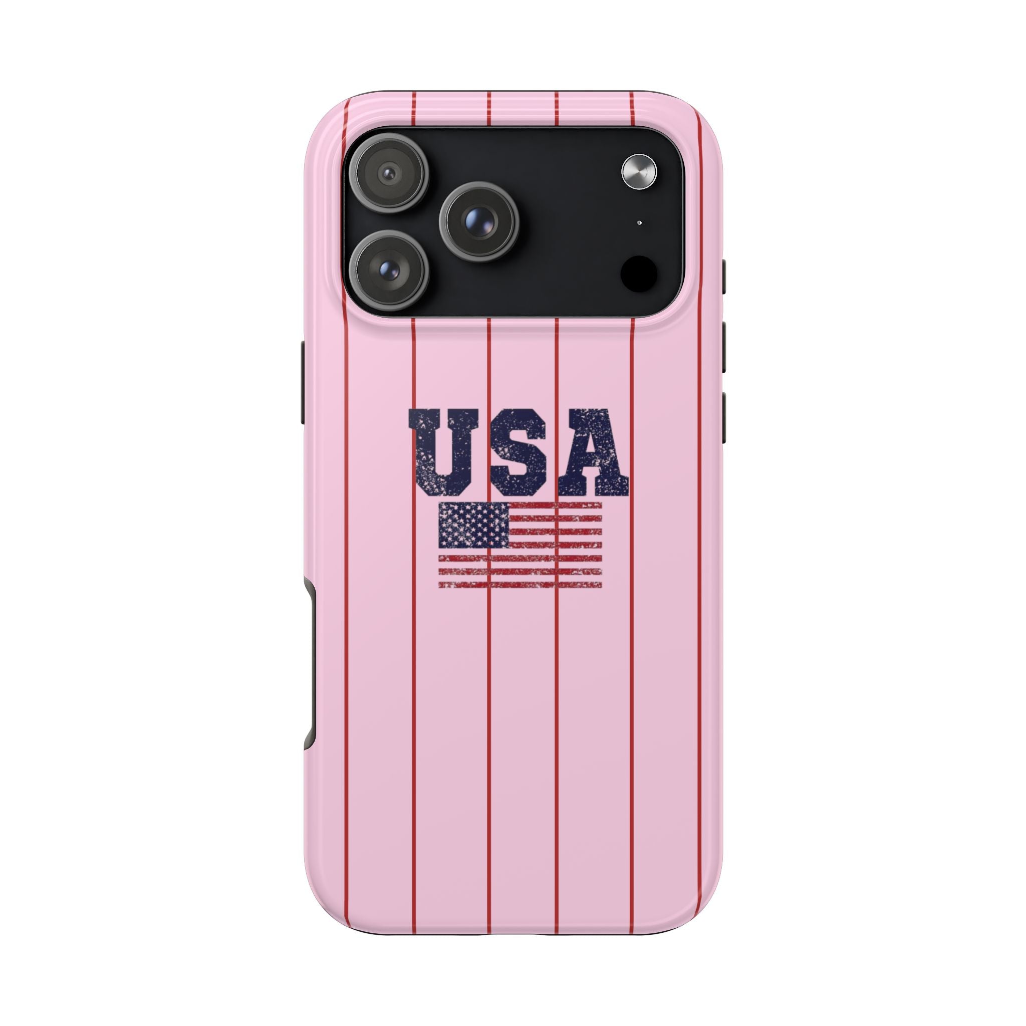 AMERICANA SUMMER PINK STRIPES USA PHONE CASE
