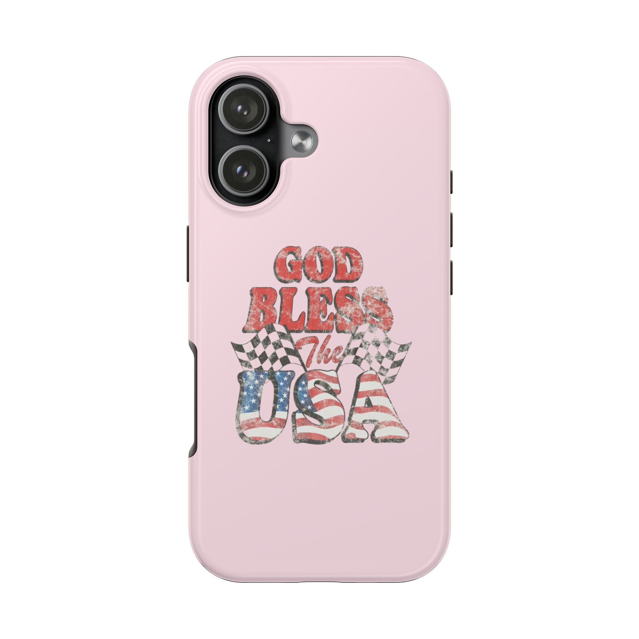 PINK GOD BLESS THE USA PHONE CASE
