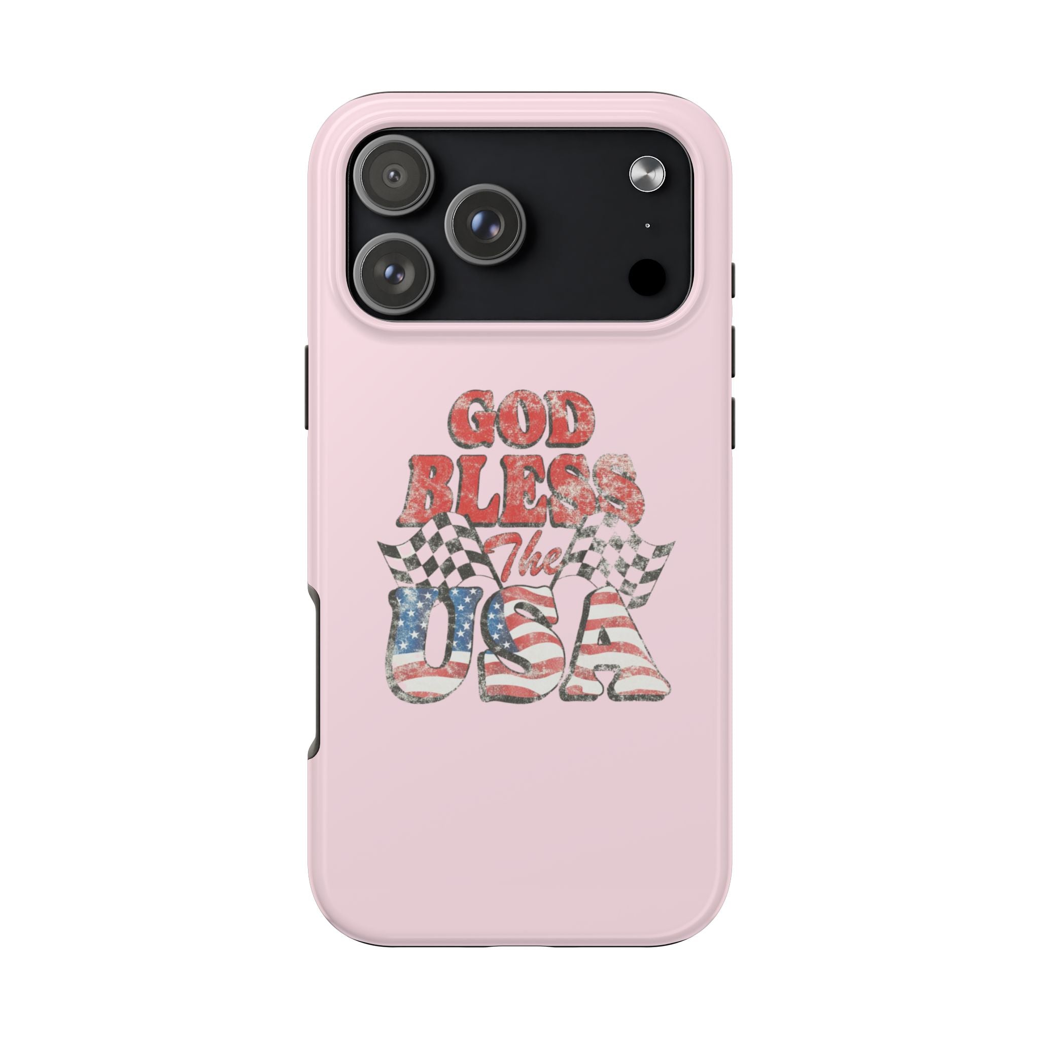 PINK GOD BLESS THE USA PHONE CASE