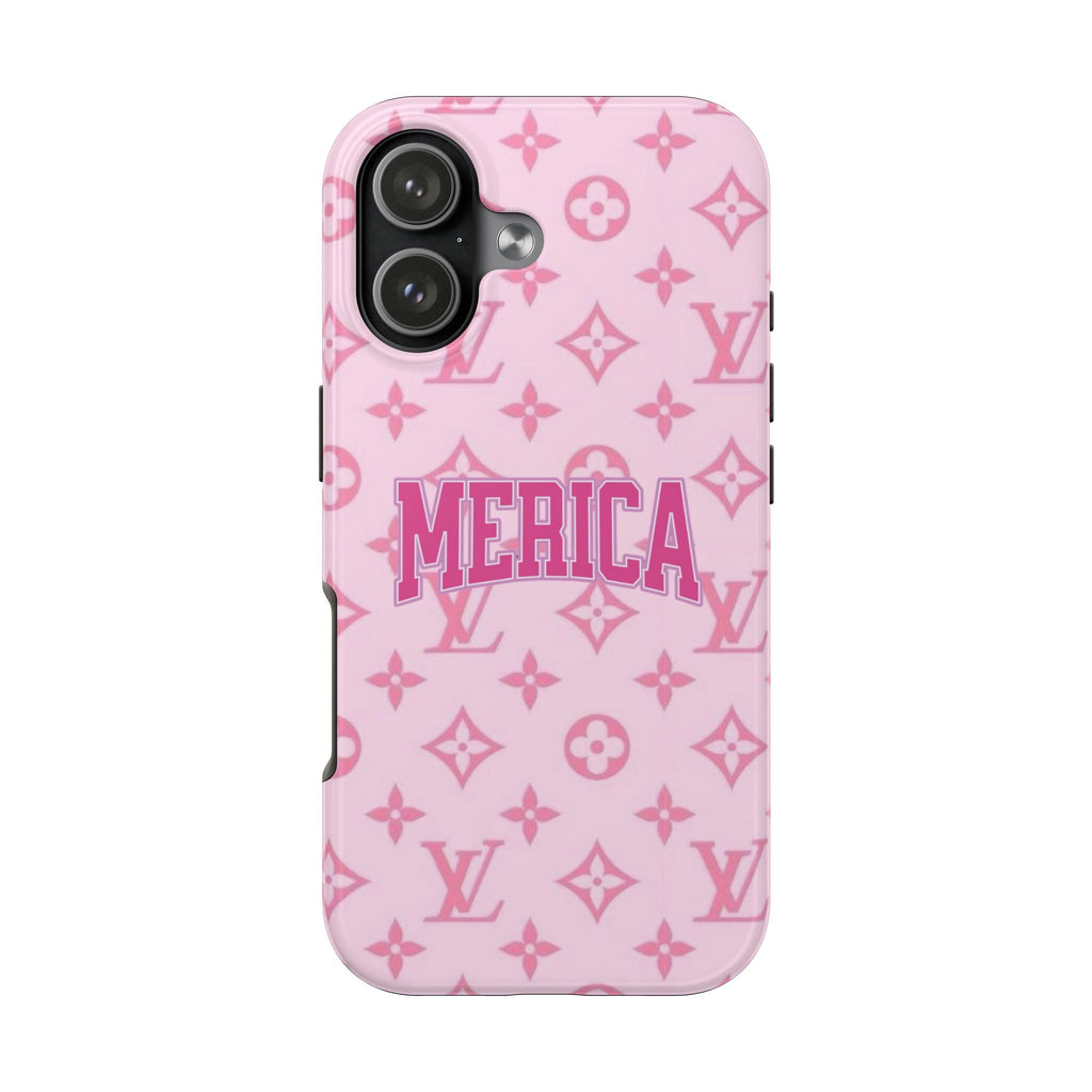 PINK LV MERICA PHONE CASE