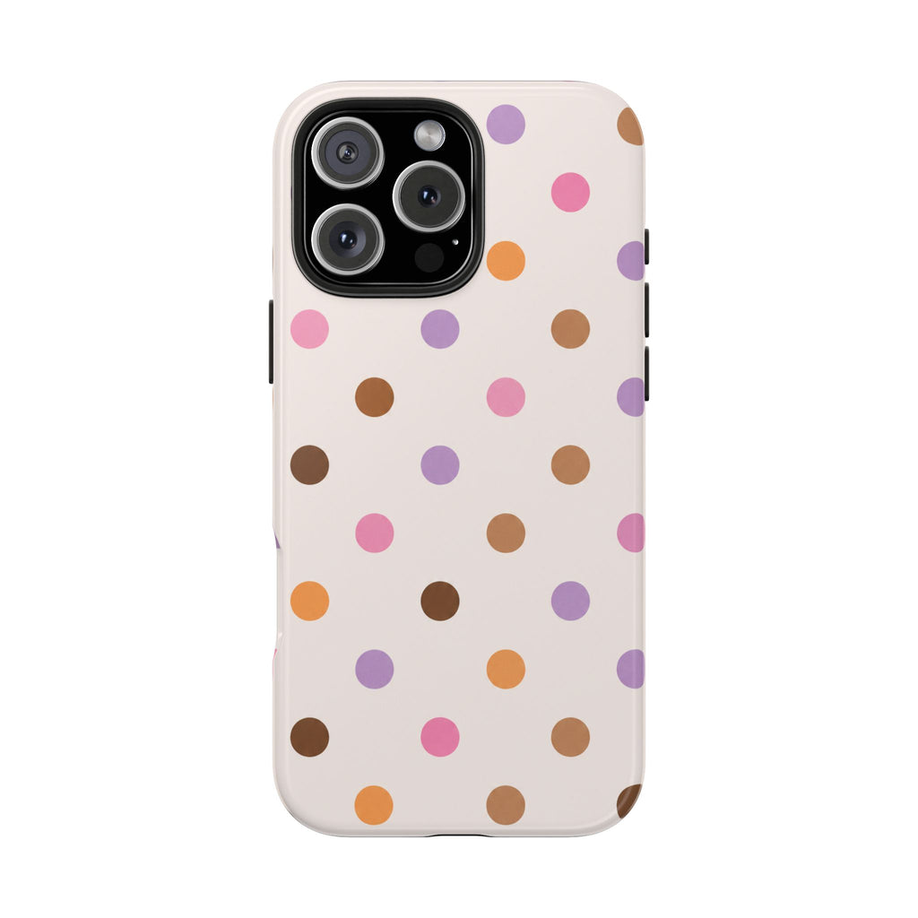 PASTEL SPICE POLKA DOTS PHONE CASE