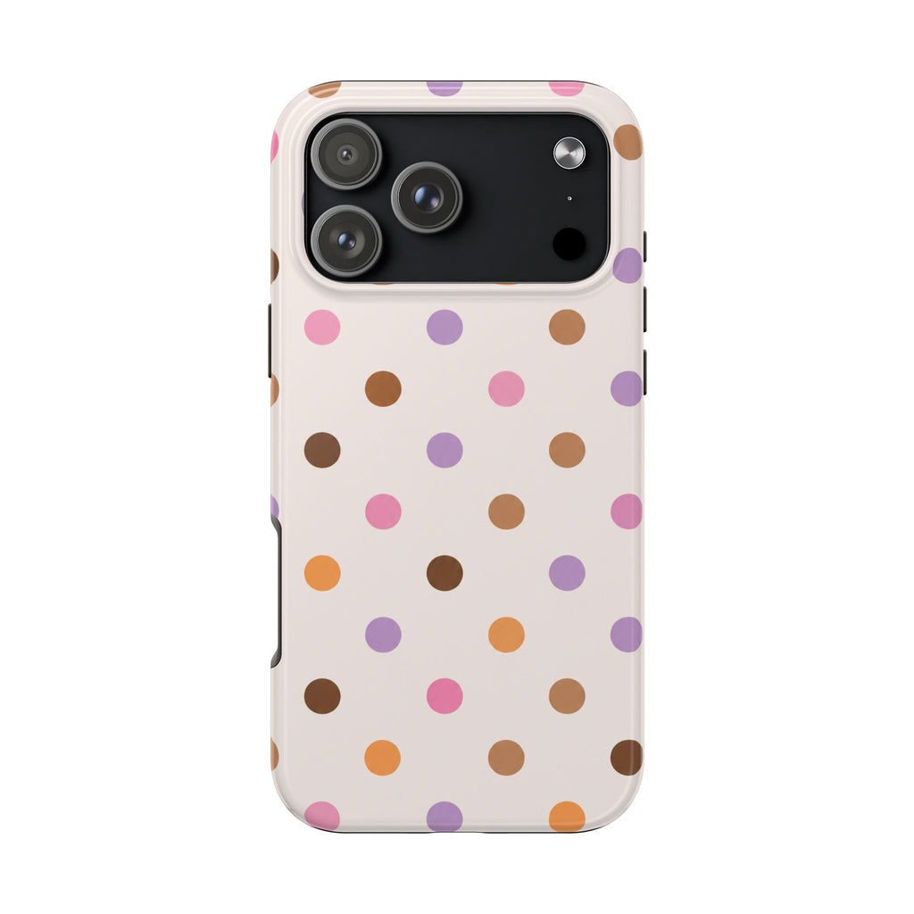 PASTEL SPICE POLKA DOTS PHONE CASE
