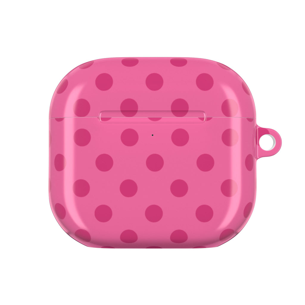 BUBBLEGUM PINK POLKA DOTS AIRPOD CASE