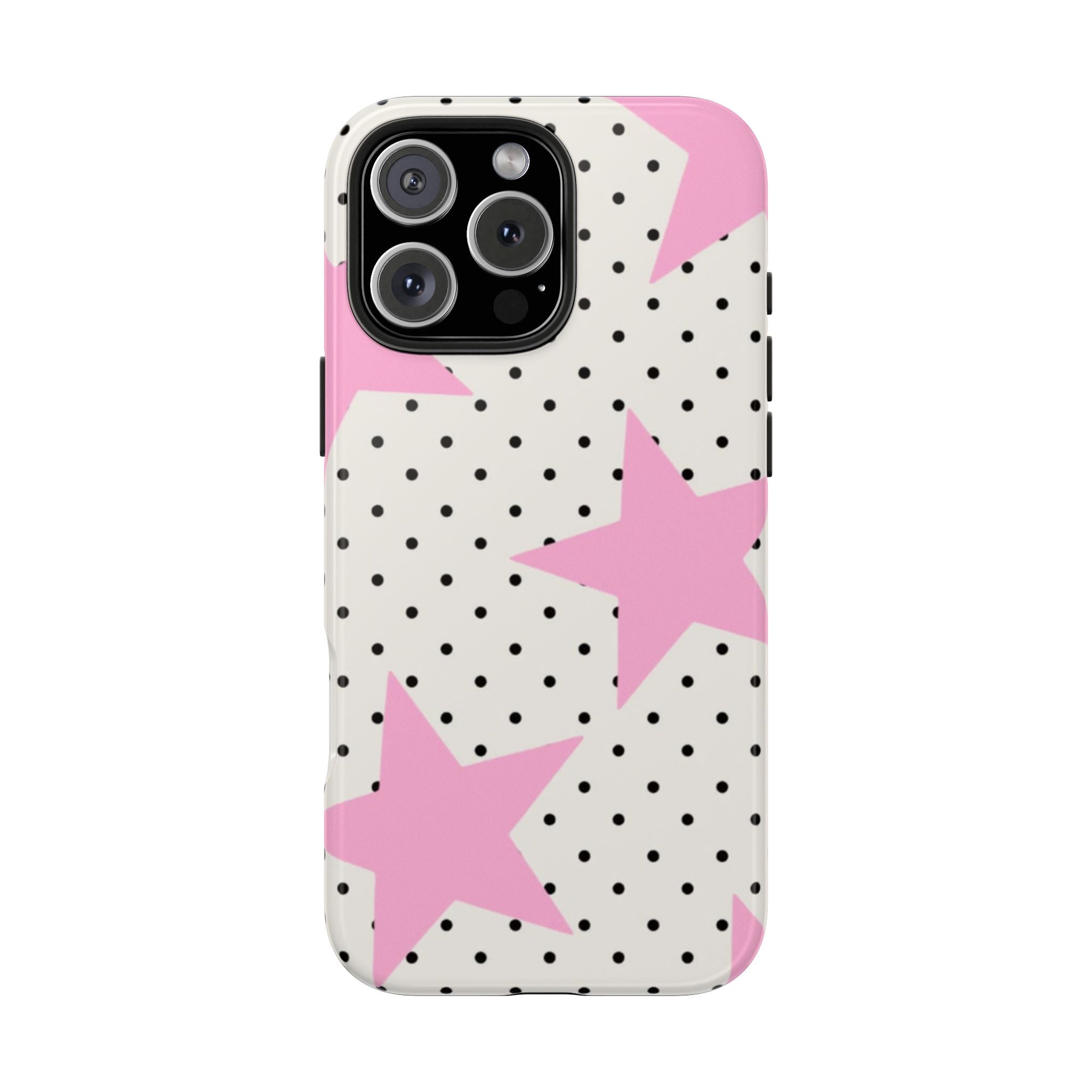 PINK STARS & DOTS PHONE CASE