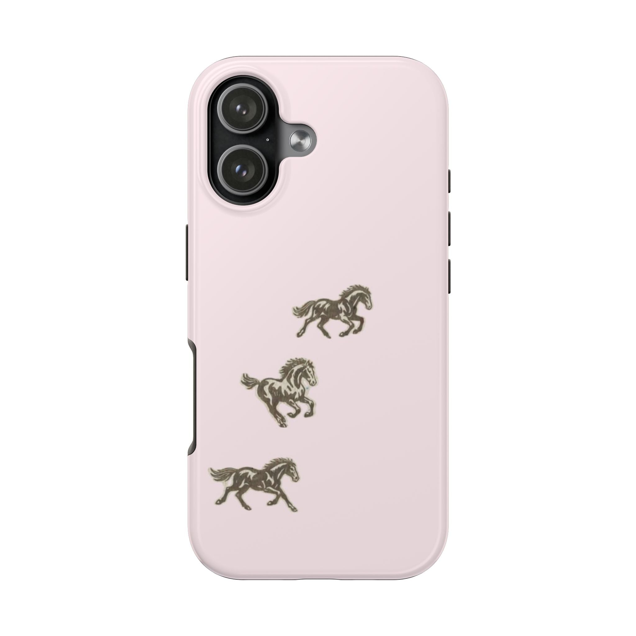 PINK MINI WESTERN RODEO HORSES PHONE CASE