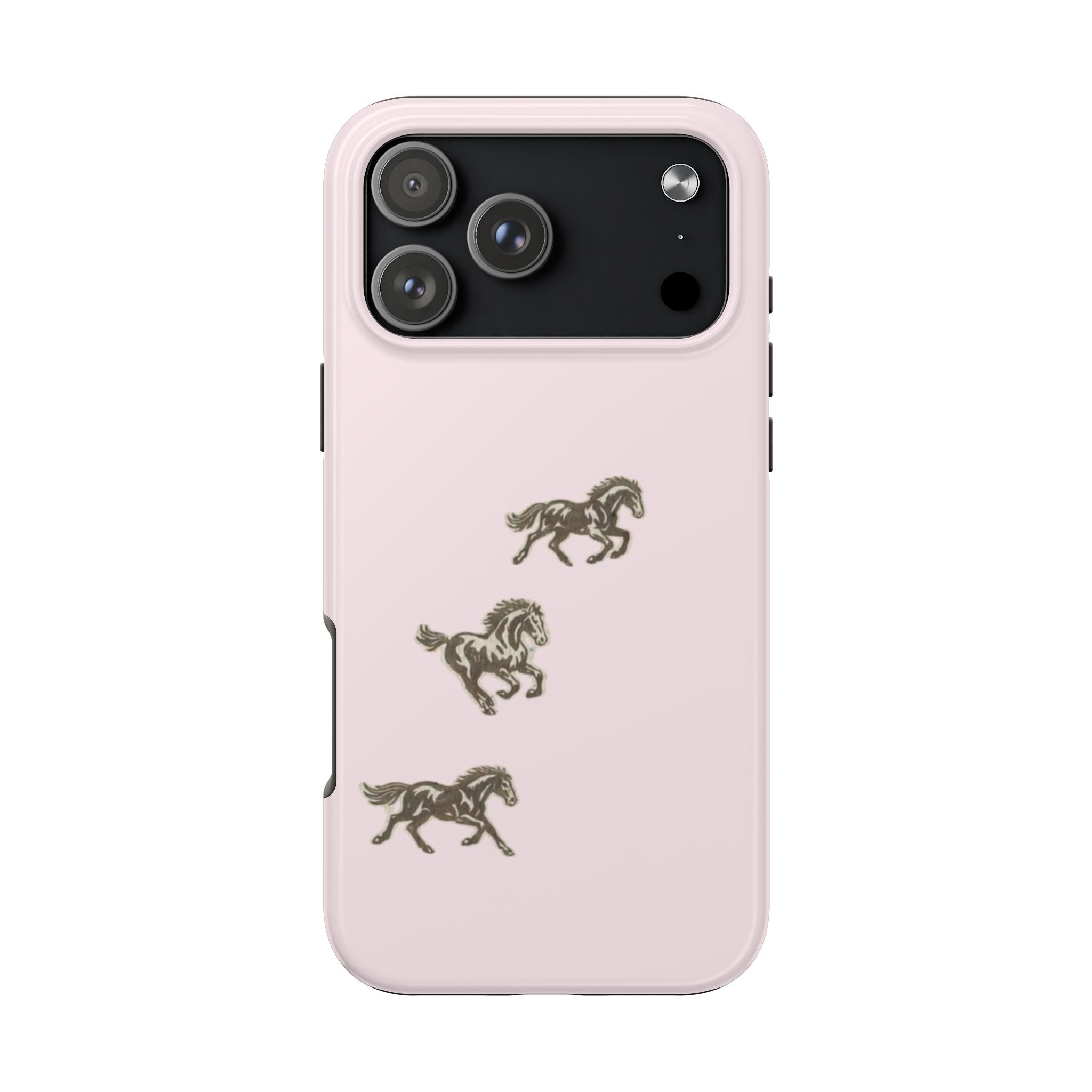 PINK MINI WESTERN RODEO HORSES PHONE CASE