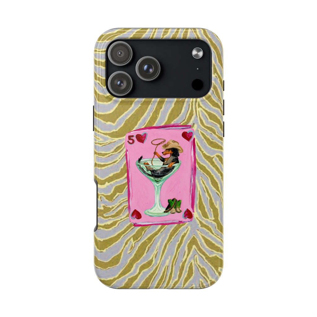 WESTERN DACHSHUND LUCKY COWBOY PHONE CASE