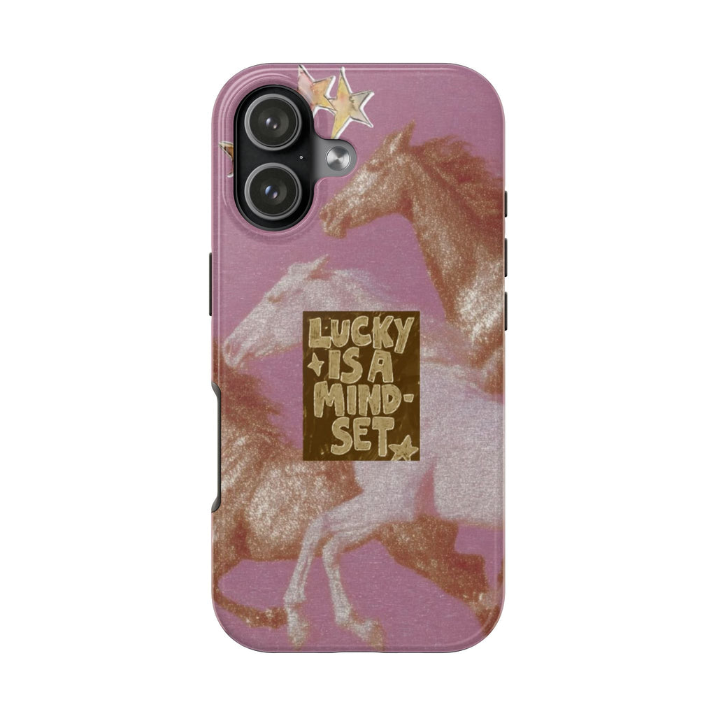LUCKY IS A MINDSET PINK RODEO PHONE CASE