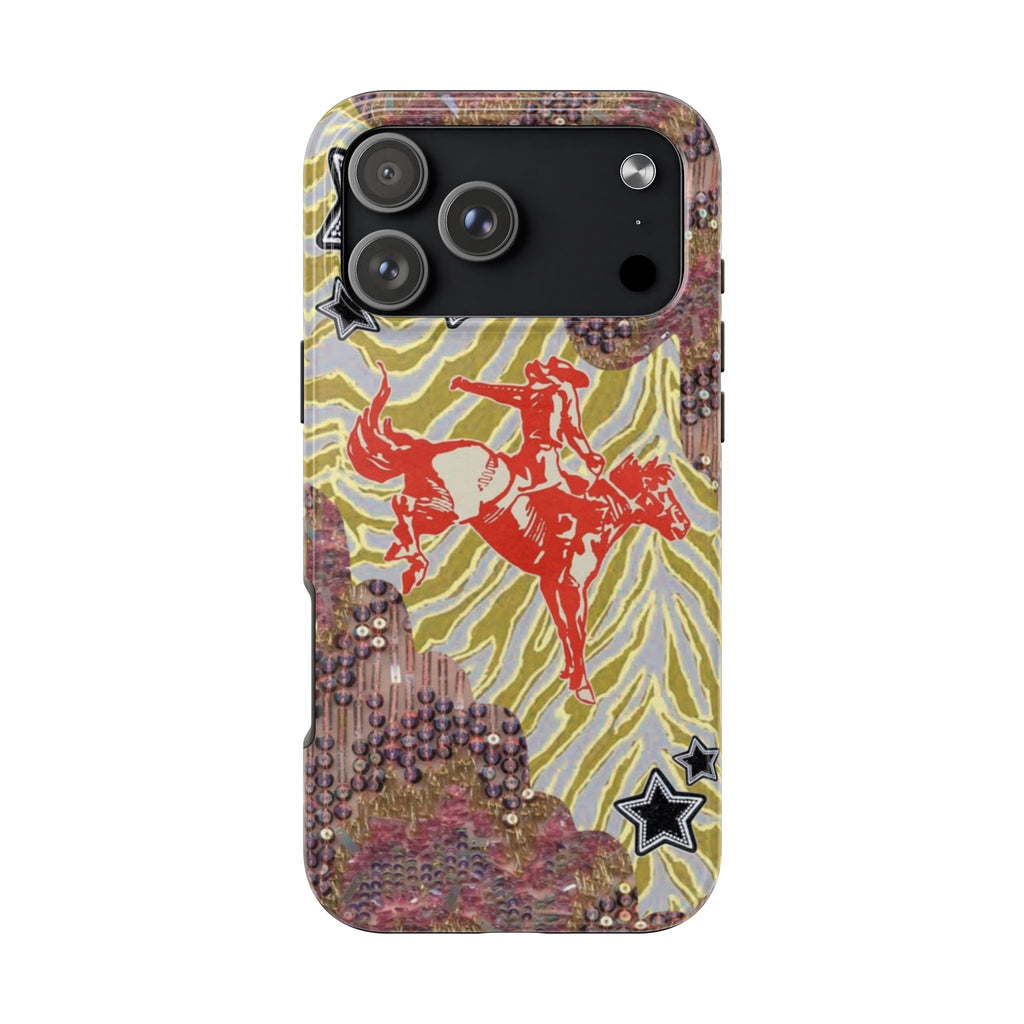 RHINESTONE REBEL WESTERN RODEO PHONE CASE