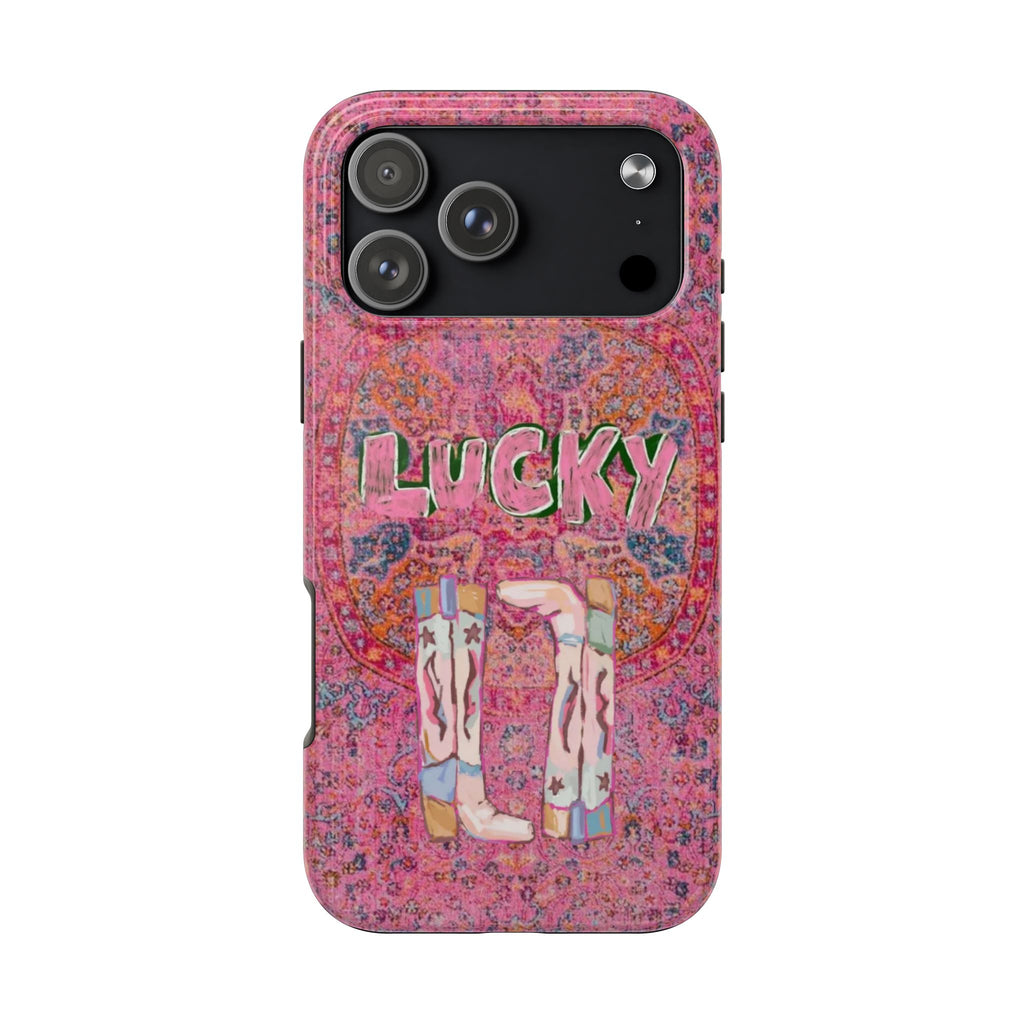 MY LUCKY BOOTS COWGIRL PHONE CASE