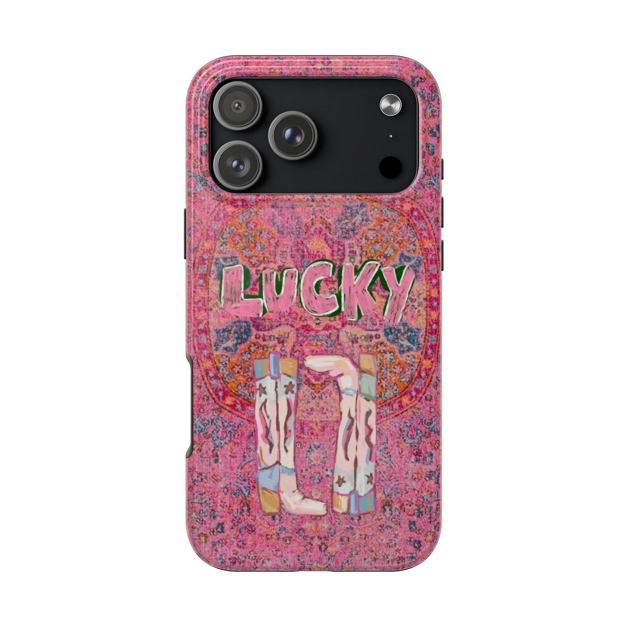 MY LUCKY BOOTS COWGIRL PHONE CASE