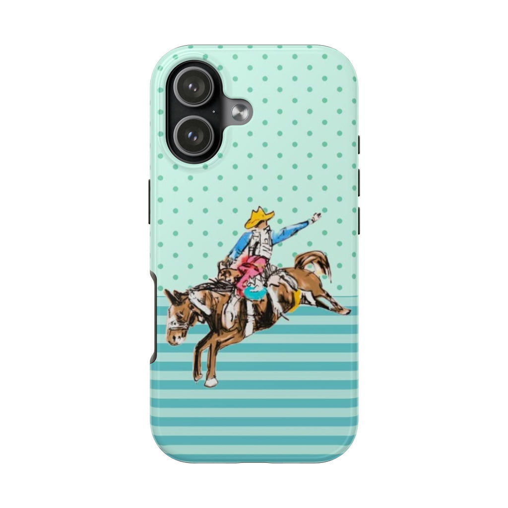 TEAL COWBOY PHONE CASE