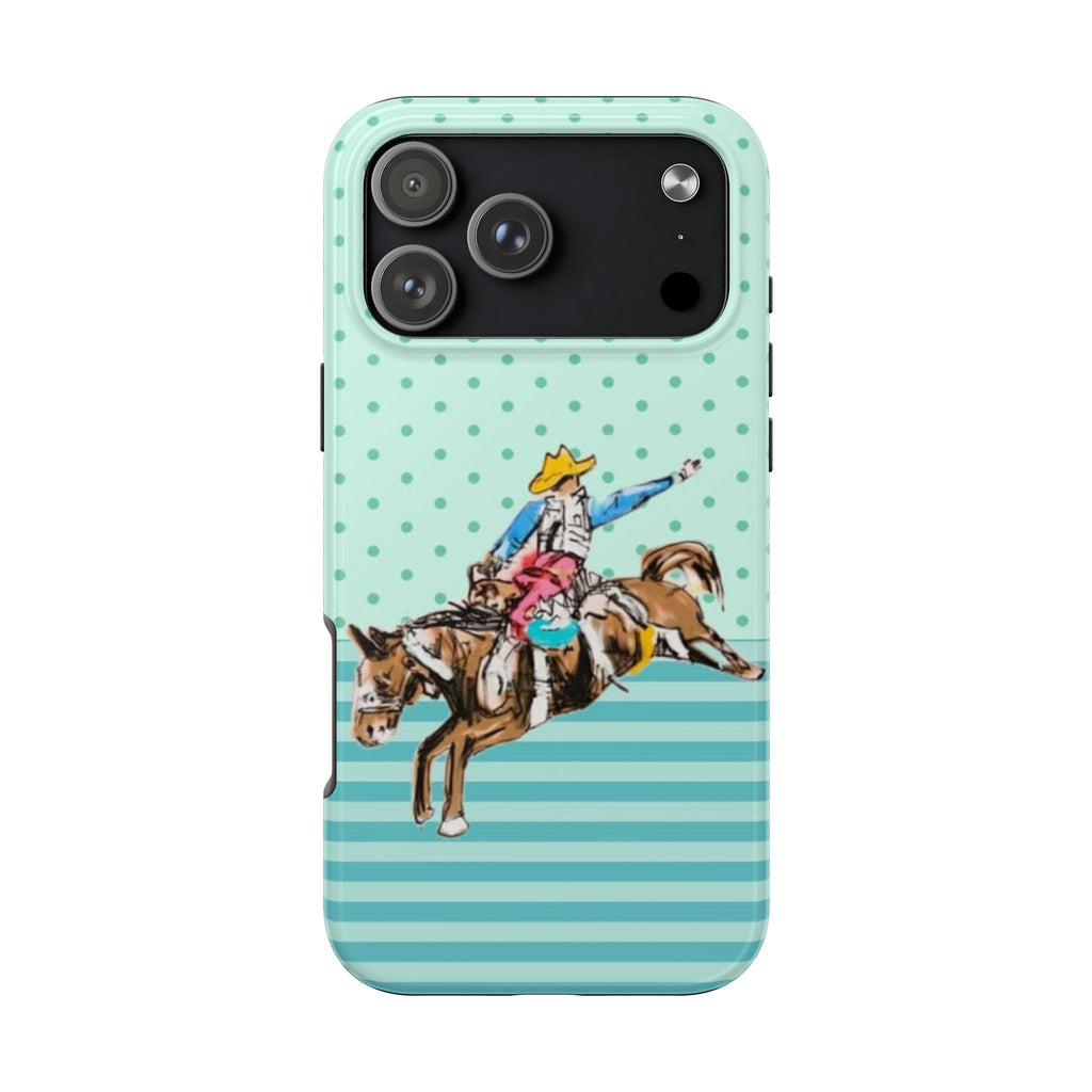TEAL COWBOY PHONE CASE