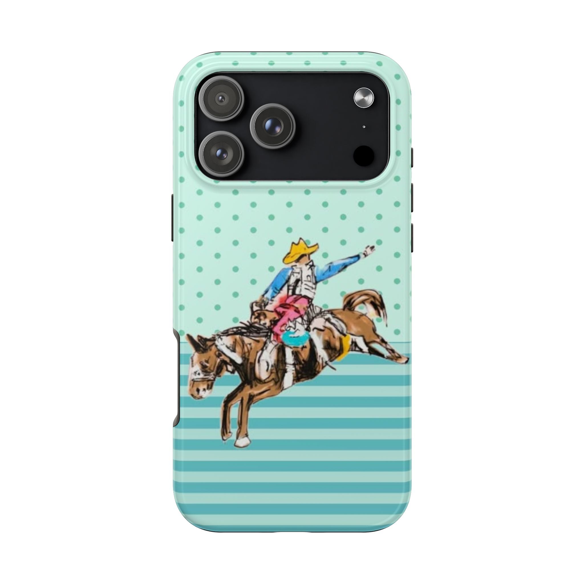 TEAL COWBOY PHONE CASE