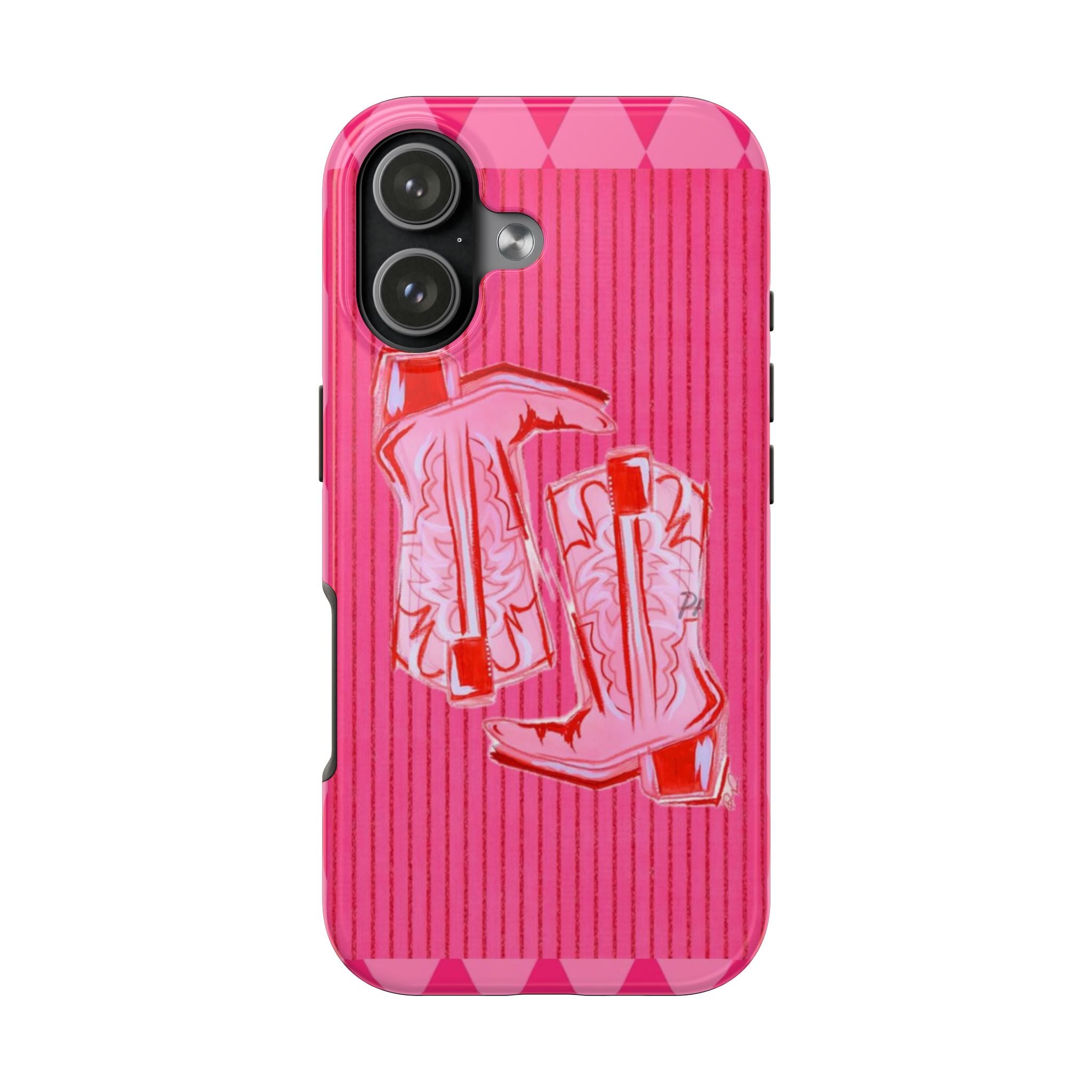 HOT PINK COWGIRL BOOTS PHONE CASE