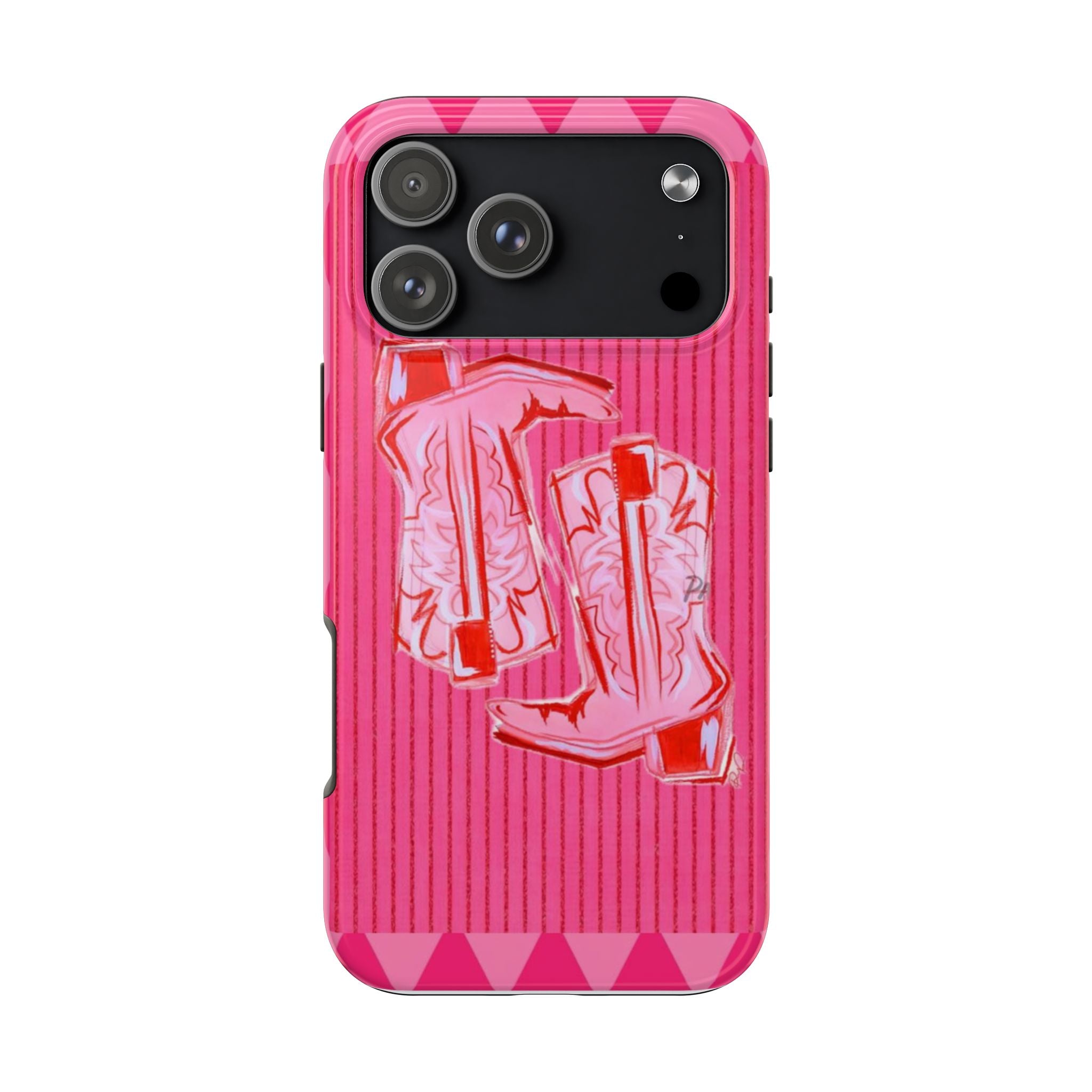 HOT PINK COWGIRL BOOTS PHONE CASE