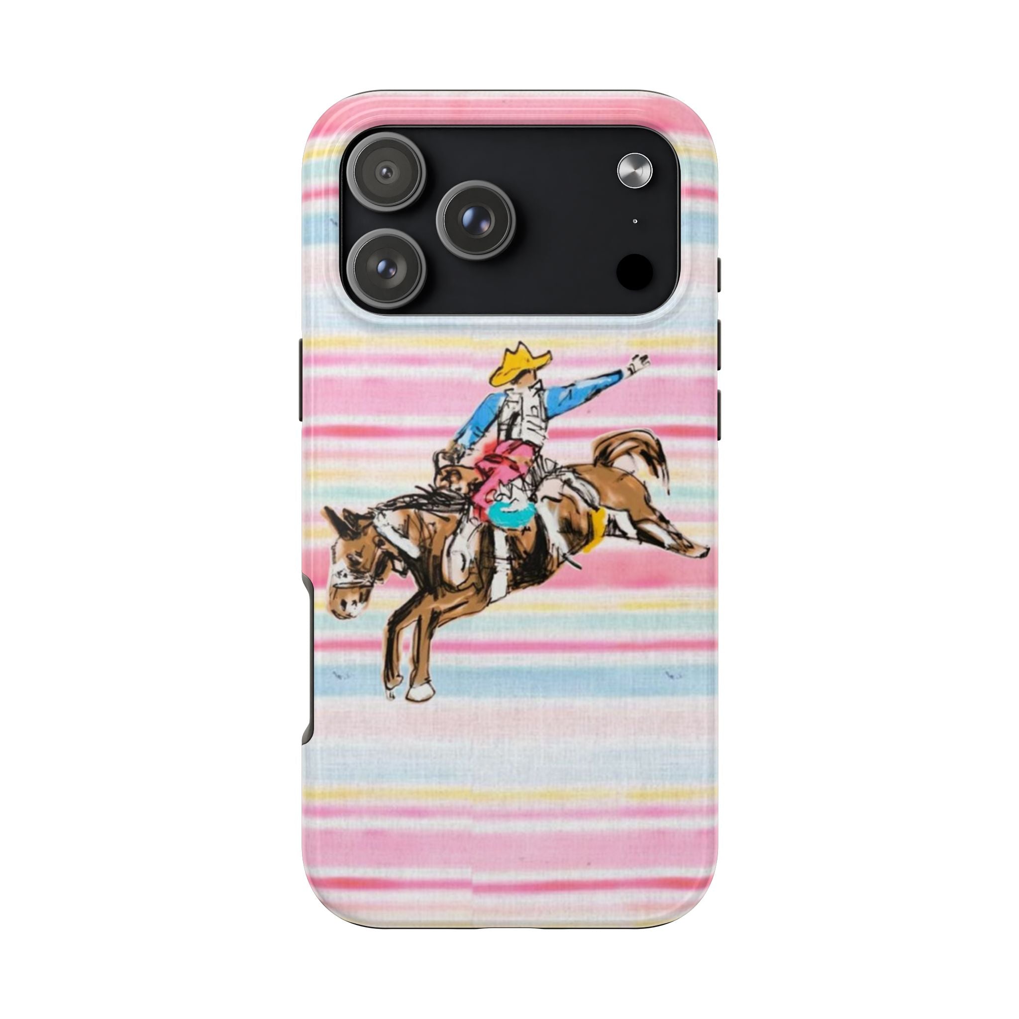 WESTERN CANDY STRIPES RODEO COWBOY PHONE CASE