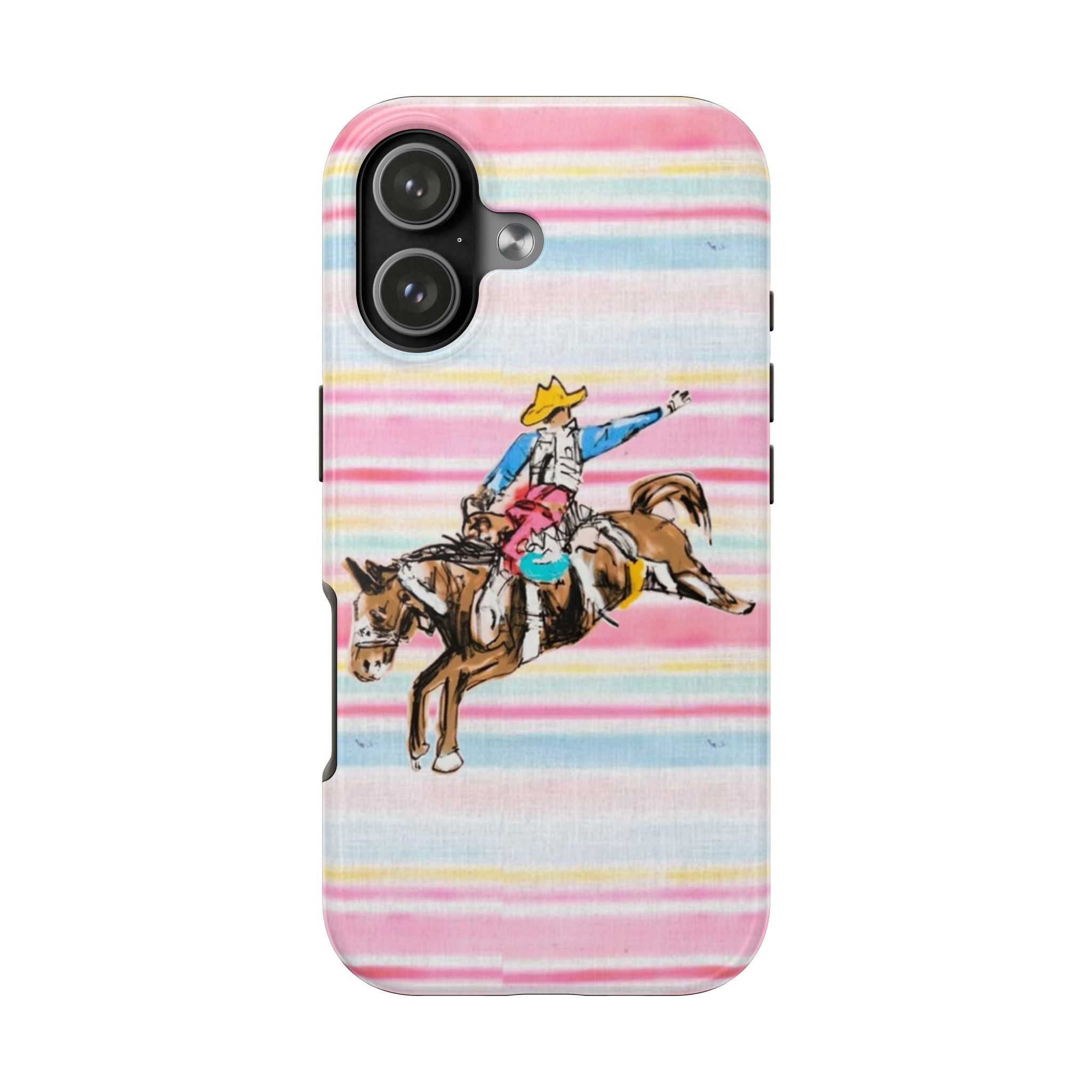 WESTERN CANDY STRIPES RODEO COWBOY PHONE CASE