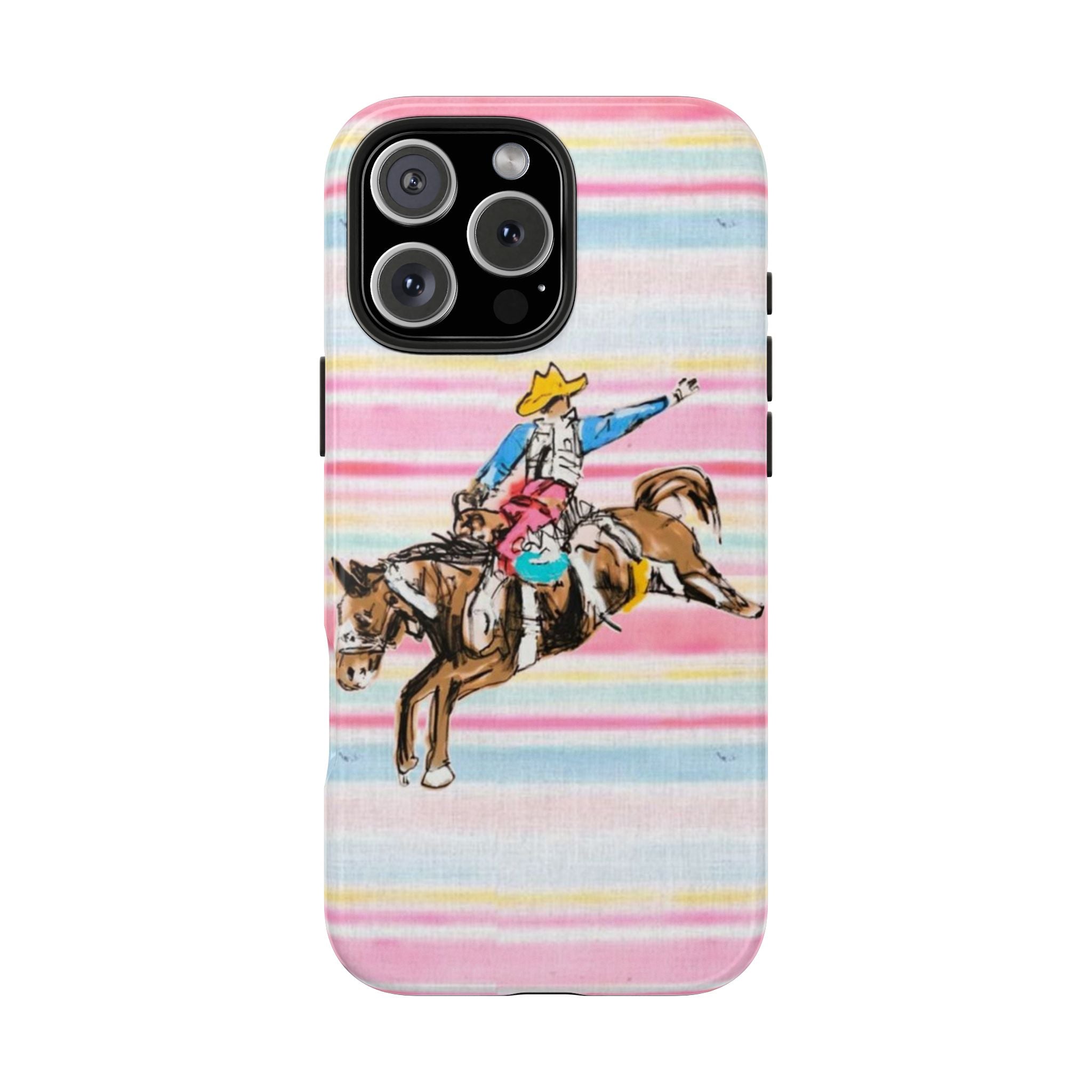 WESTERN CANDY STRIPES RODEO COWBOY PHONE CASE