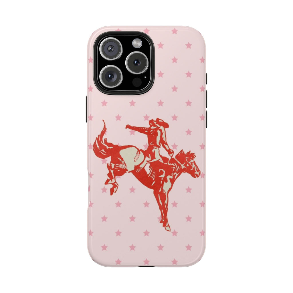 PINK STARS RED RODEO COWBOY PHONE CASE