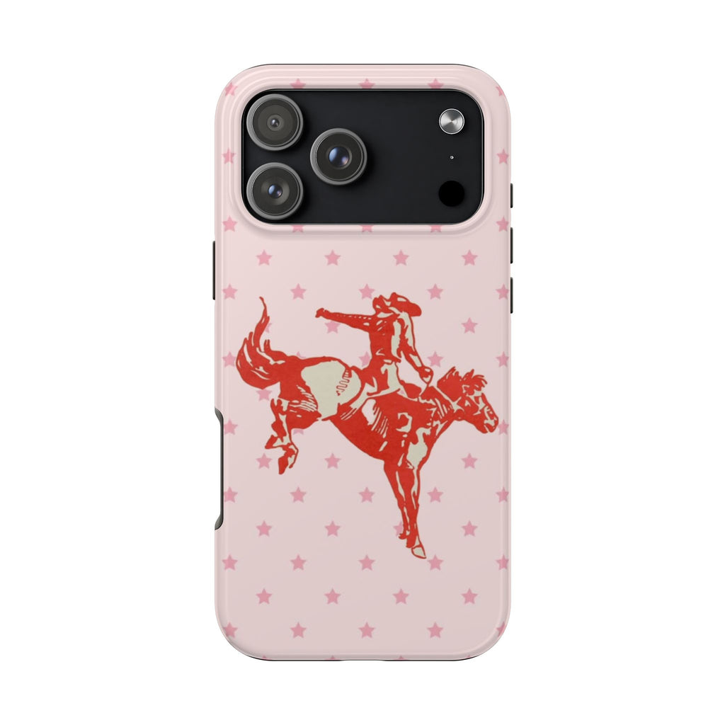 PINK STARS RED RODEO COWBOY PHONE CASE