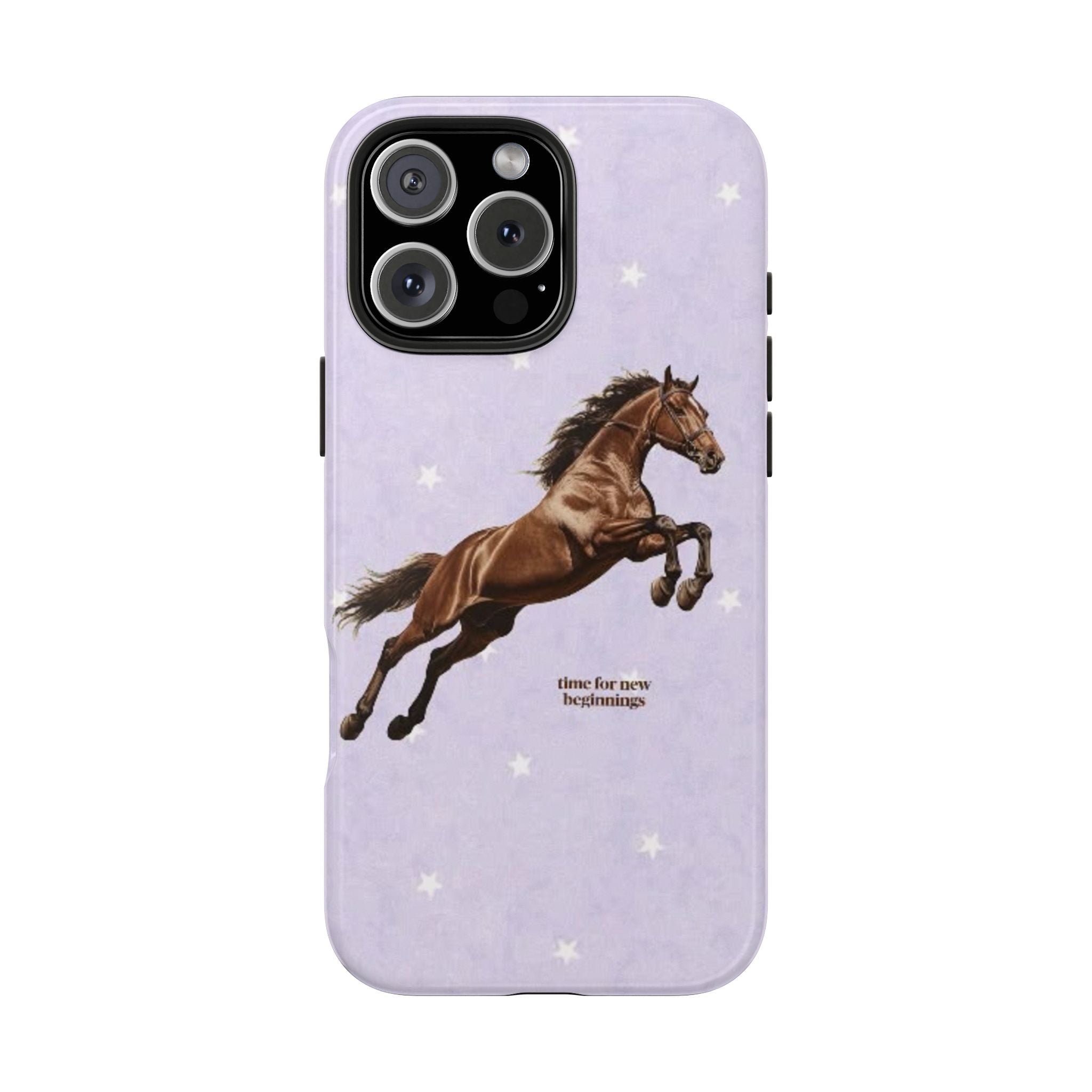 PURPLE GALAXY TIME FOR NEW BEGINNINGS HORSE PHONE CASE