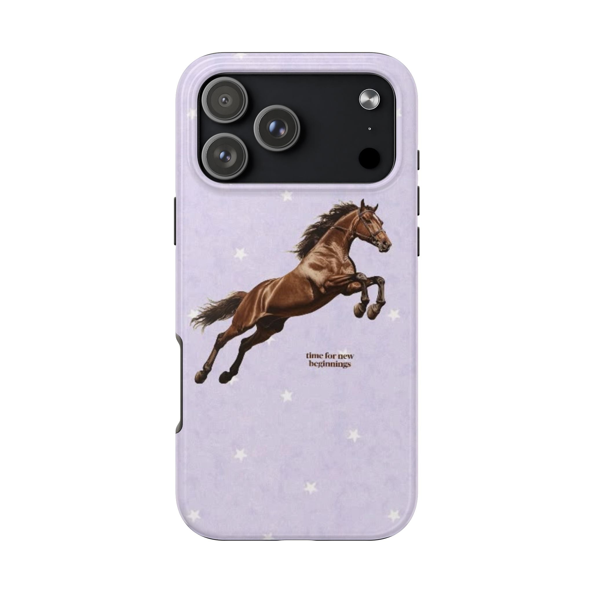 PURPLE GALAXY TIME FOR NEW BEGINNINGS HORSE PHONE CASE