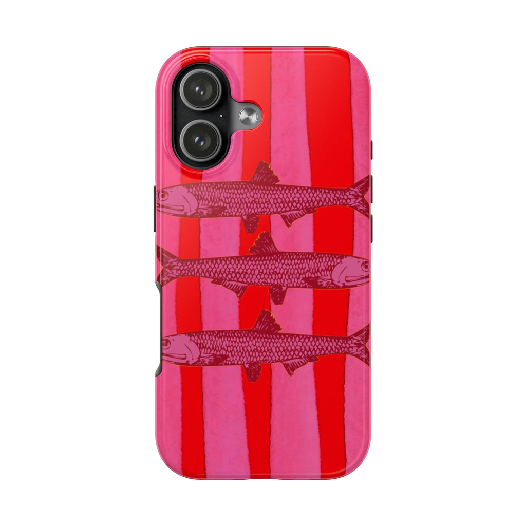 RED FIRE STRIPES TROUT FISH PHONE CASE