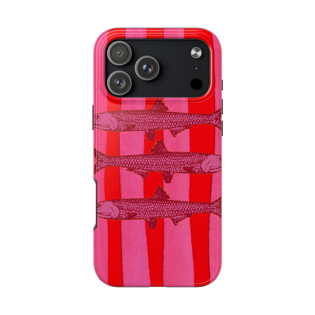 RED FIRE STRIPES TROUT FISH PHONE CASE