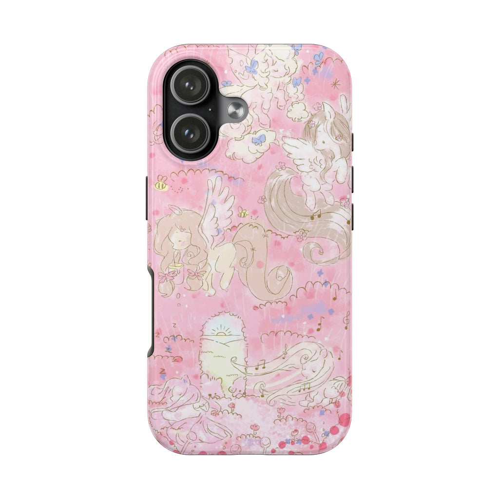 PINK WHIMSY PONY ANGEL PHONE CASE