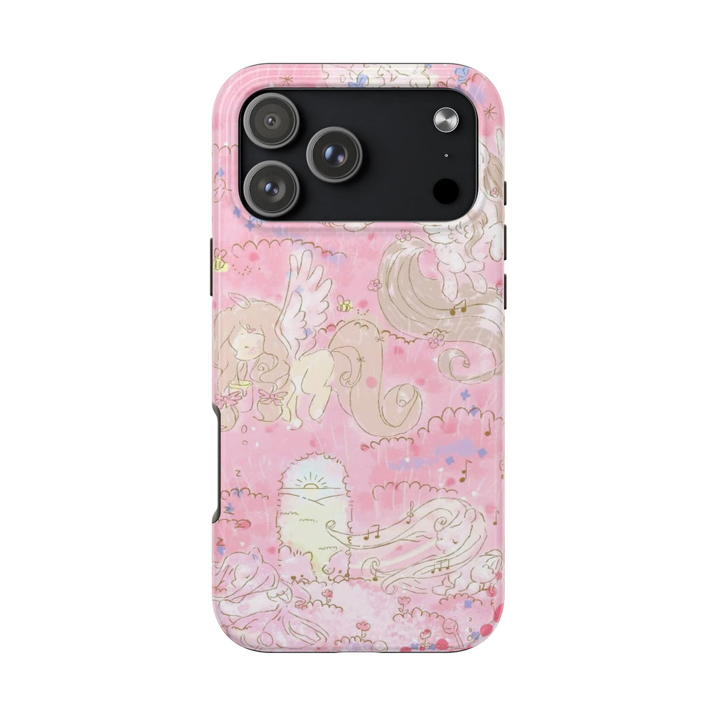 PINK WHIMSY PONY ANGEL PHONE CASE