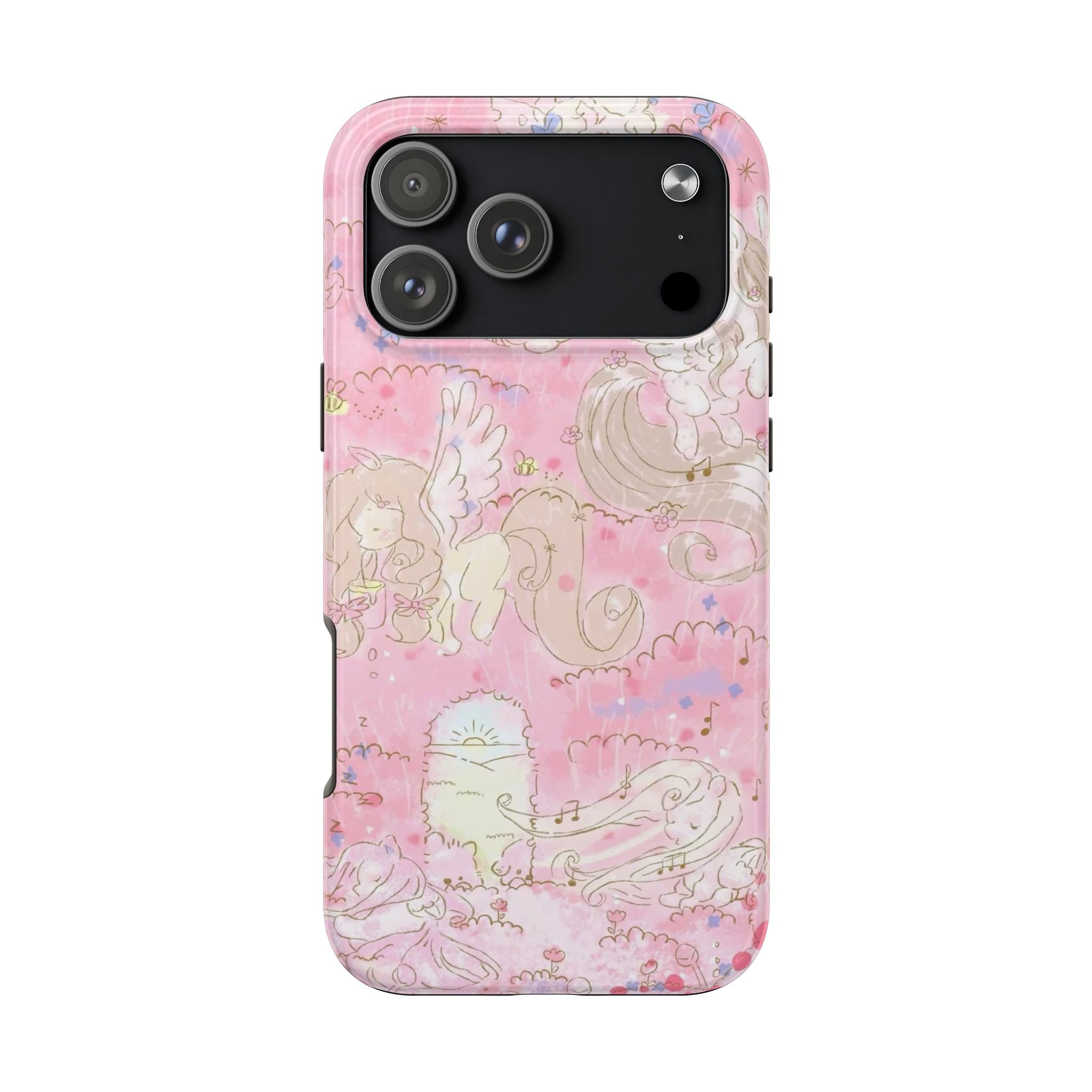 PINK WHIMSY PONY ANGEL PHONE CASE