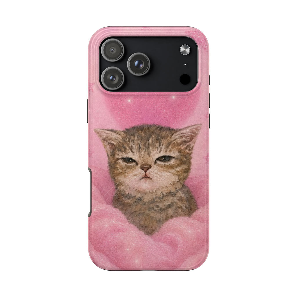 PINK SUGAR BLOOM CAT PHONE CASE