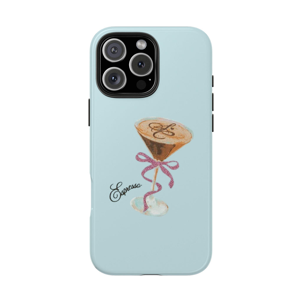 BLUE ESPRESSO MARTINI BOW PHONE CASE
