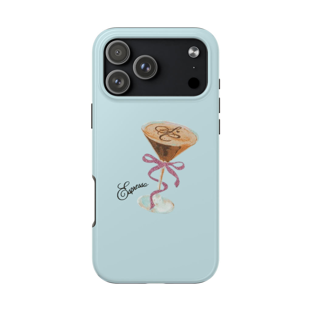 BLUE ESPRESSO MARTINI BOW PHONE CASE