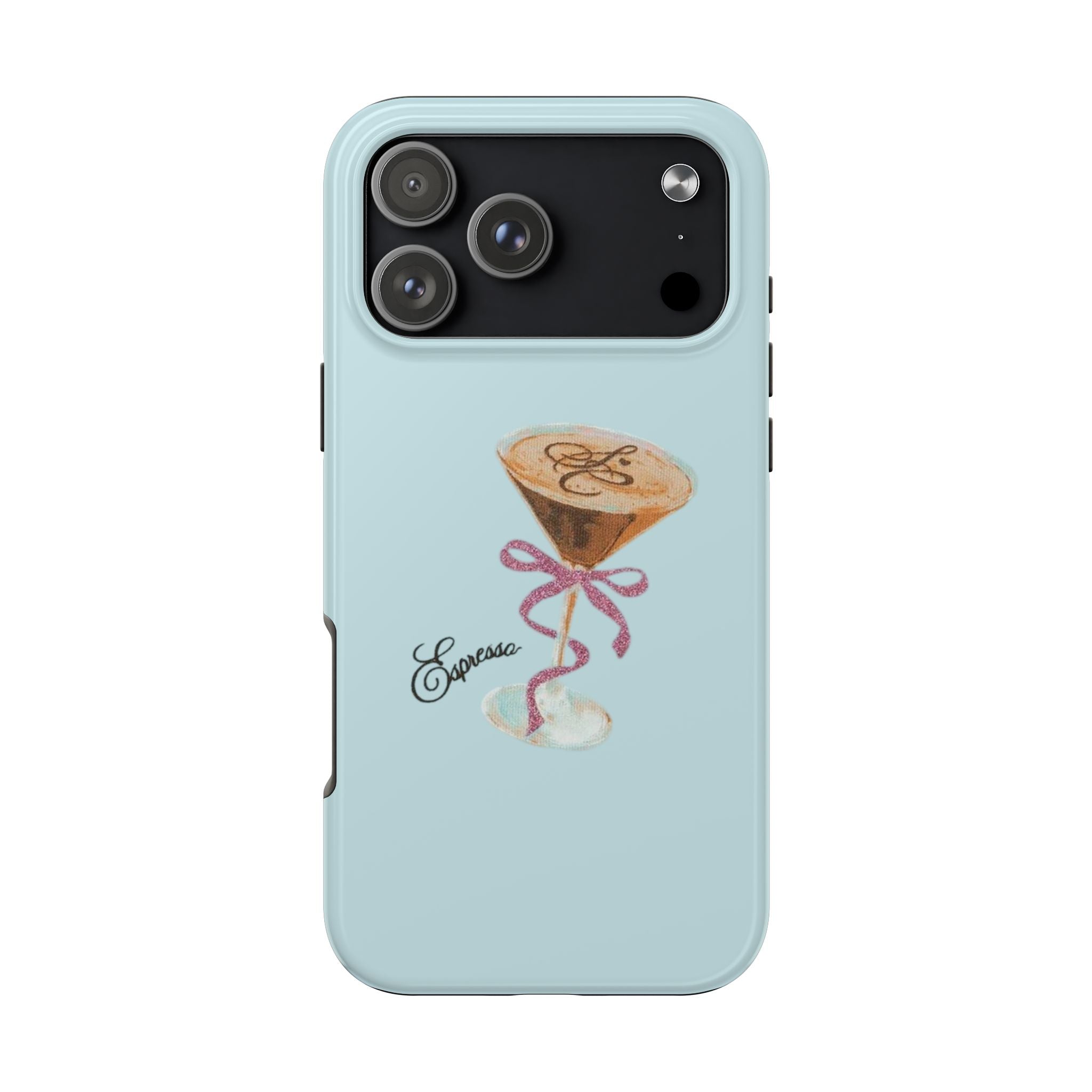 BLUE ESPRESSO MARTINI BOW PHONE CASE