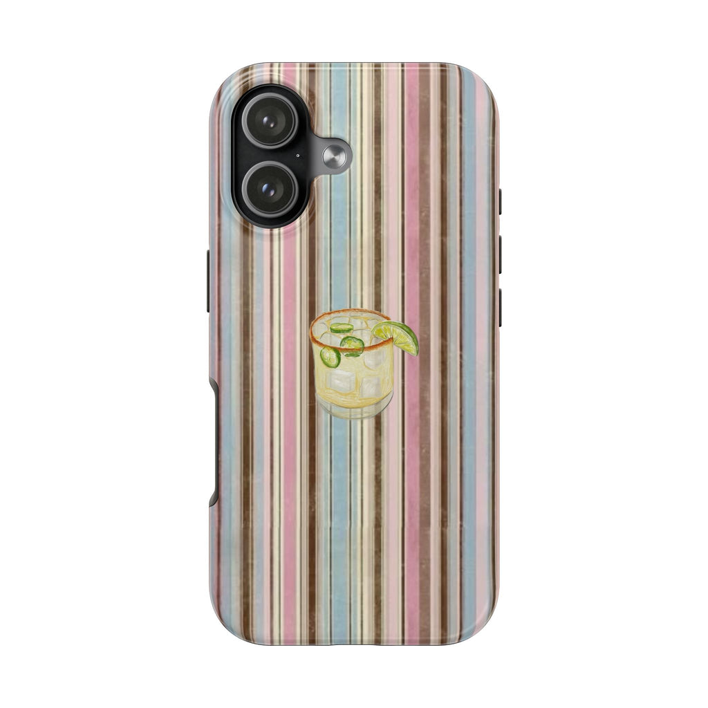 VINTAGE STRIPES SPICY MARG PHONE CASE