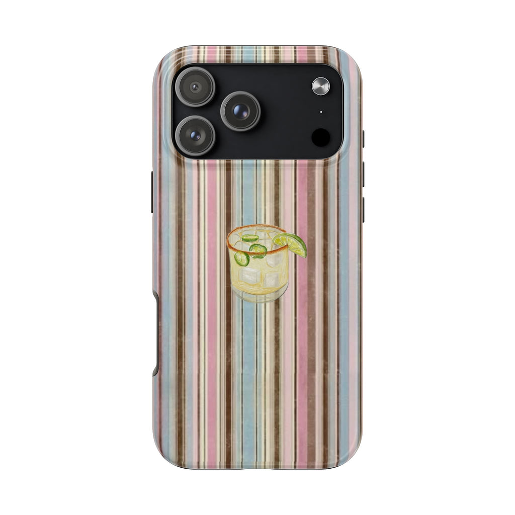 VINTAGE STRIPES SPICY MARG PHONE CASE