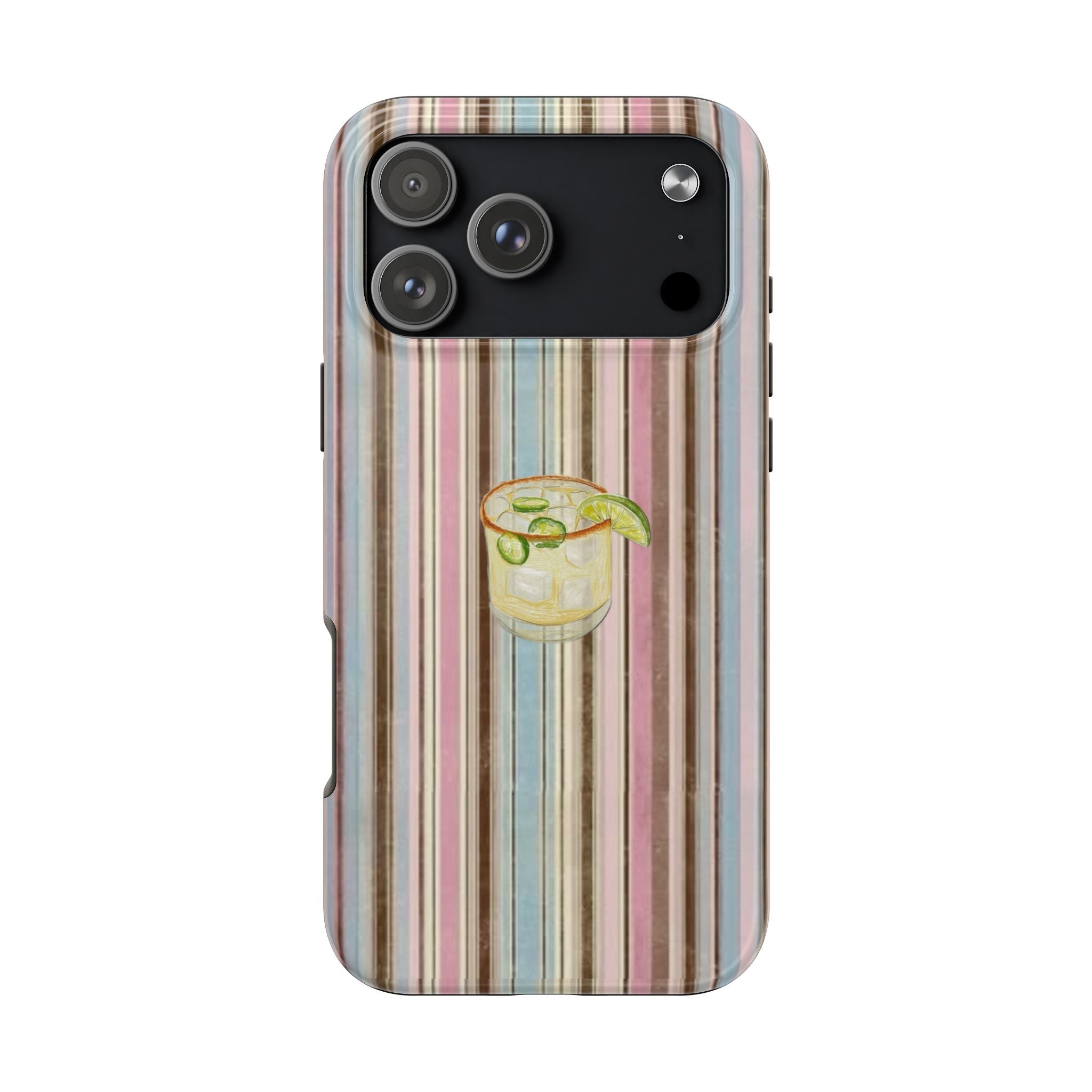 VINTAGE STRIPES SPICY MARG PHONE CASE