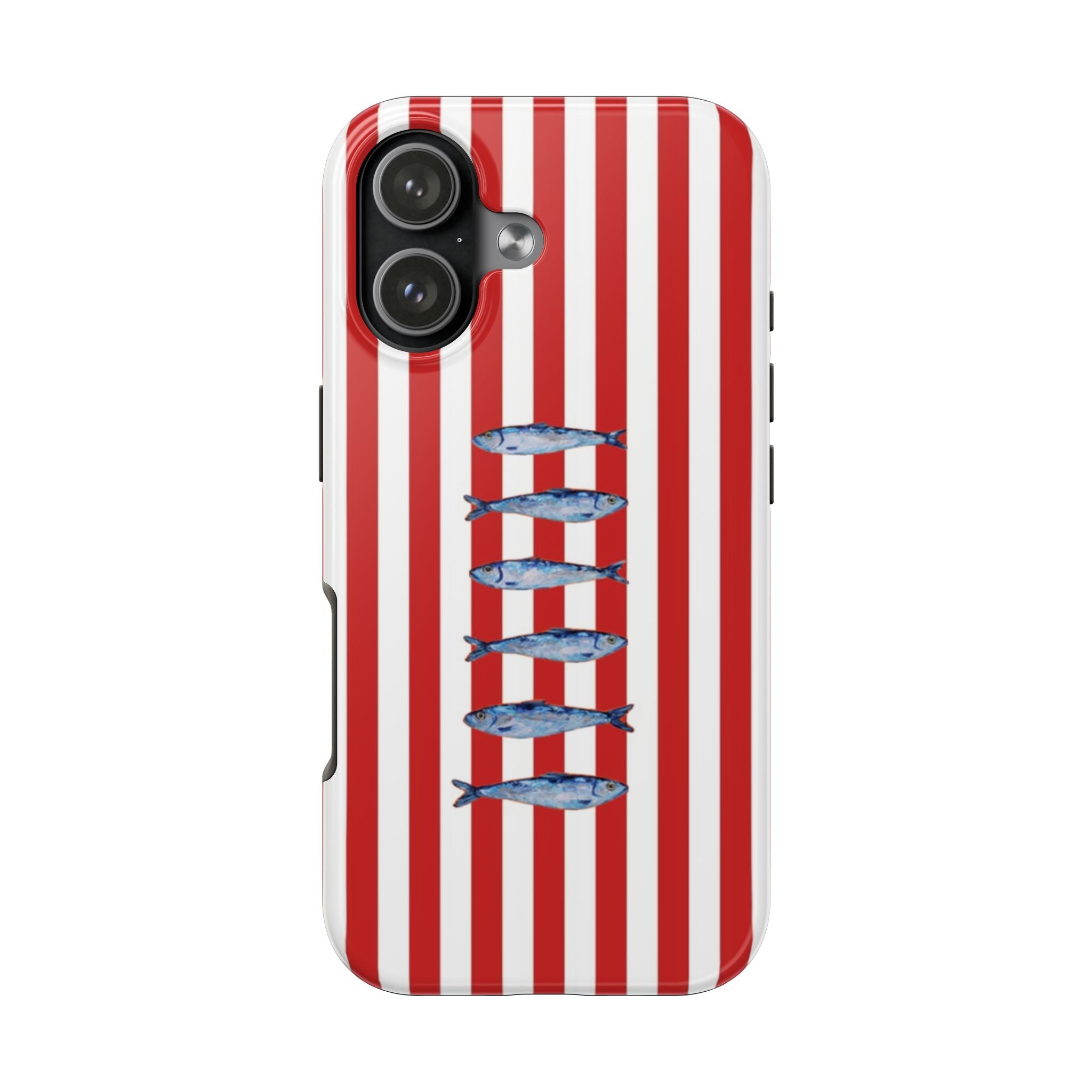 RED STRIPES SARDINES PHONE CASE